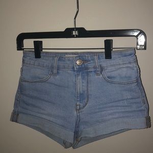 PacSun Blue Denim High Rise Super Stretch Shortie